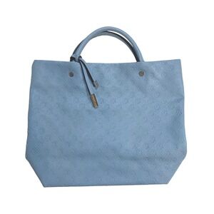 Christian Lacroix CXL Embossed Logo Vegan Leather Tote – Blue‎